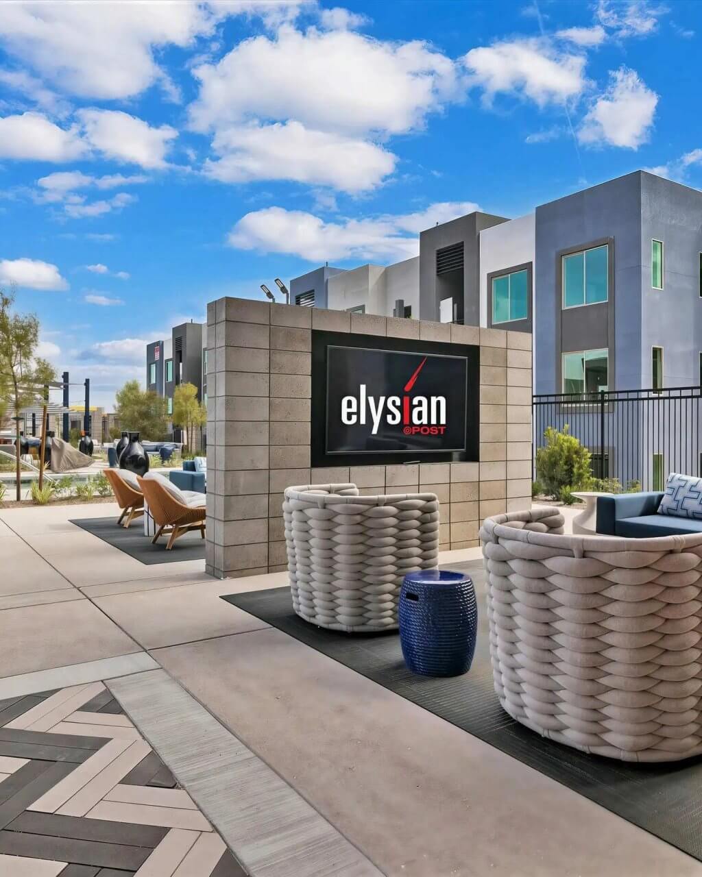 apartments for rent in las vegas elysian at post outdoor space