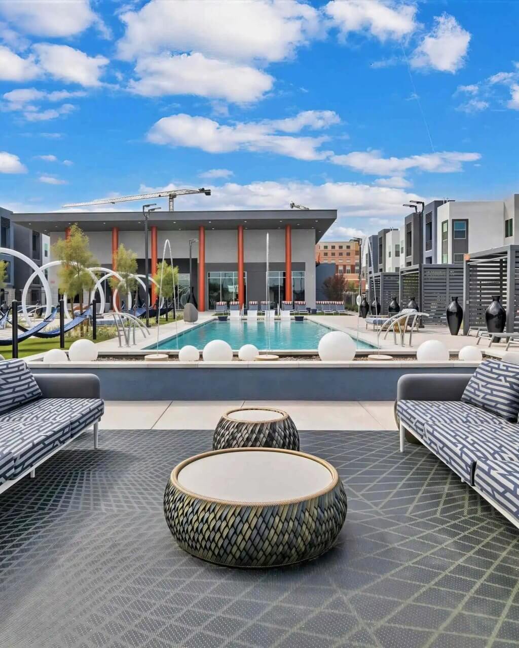 luxury apartments las vegas elysian at post pool